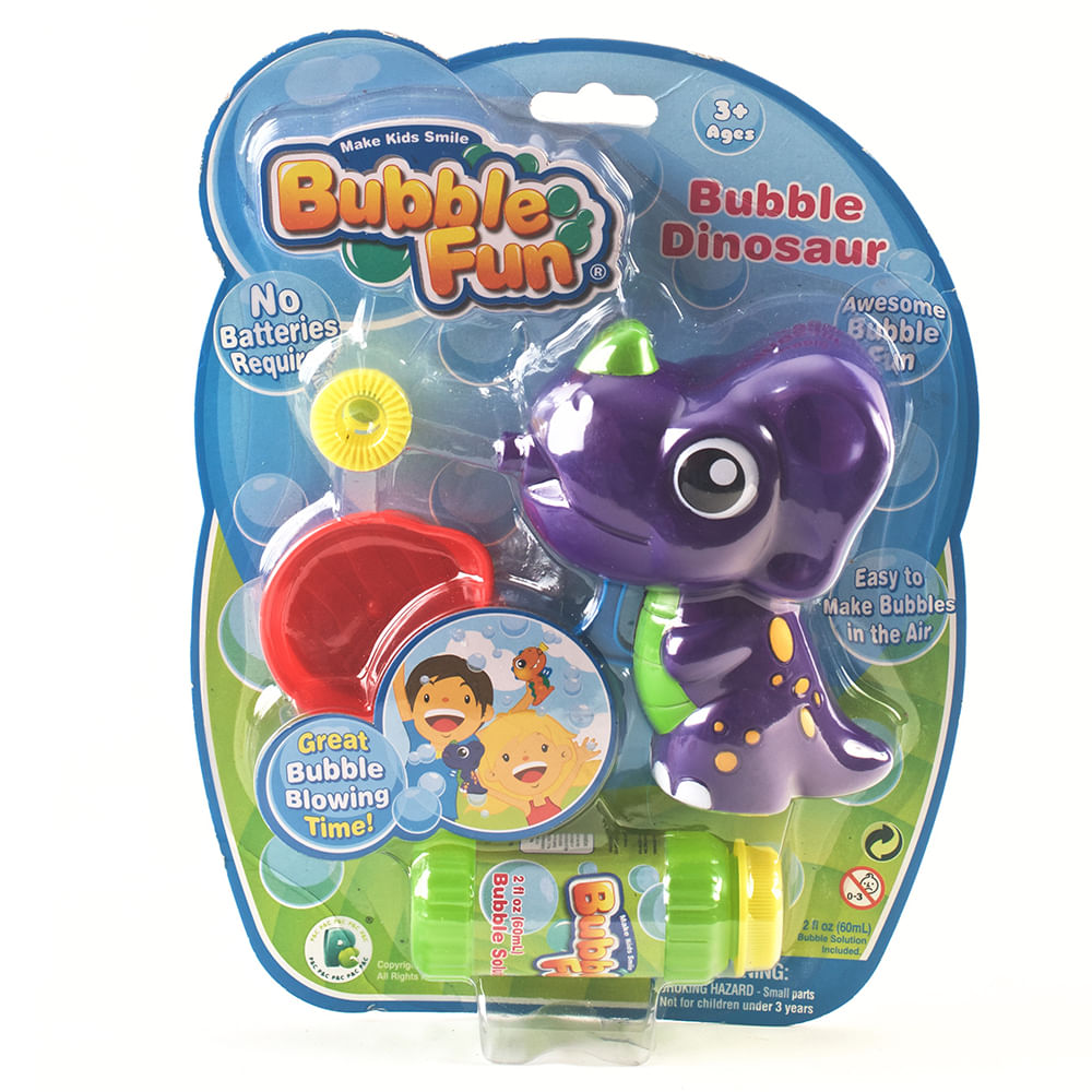 Burbujero Bubble Fun Friction Power Dinosaurio Violeta