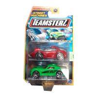Autos de Metal Teamsterz pack x 2 Deportivos Rojo y Verde 7cm.