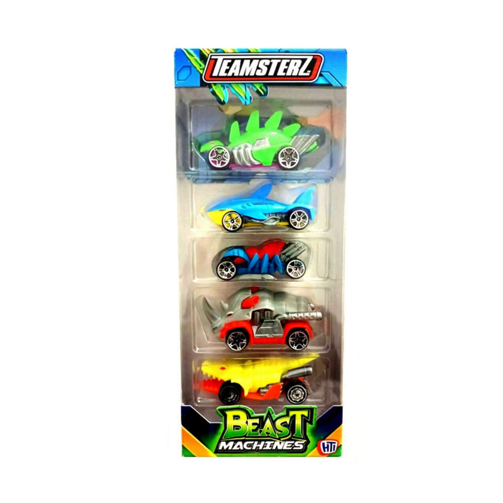 Teamsterz Vehiculo de Metal 7cm Beast Machines Pack x5