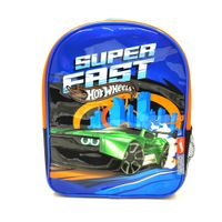 Mochila Hot Wheels Super Fast con Carro 12 Azul