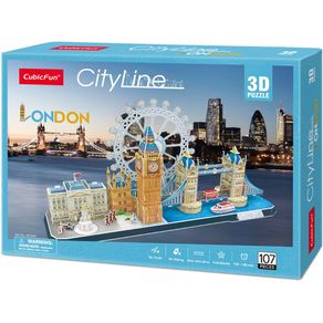 Cubic Fun Rompecabeza 3D Vista de la Ciudad Londres 107 Piezas