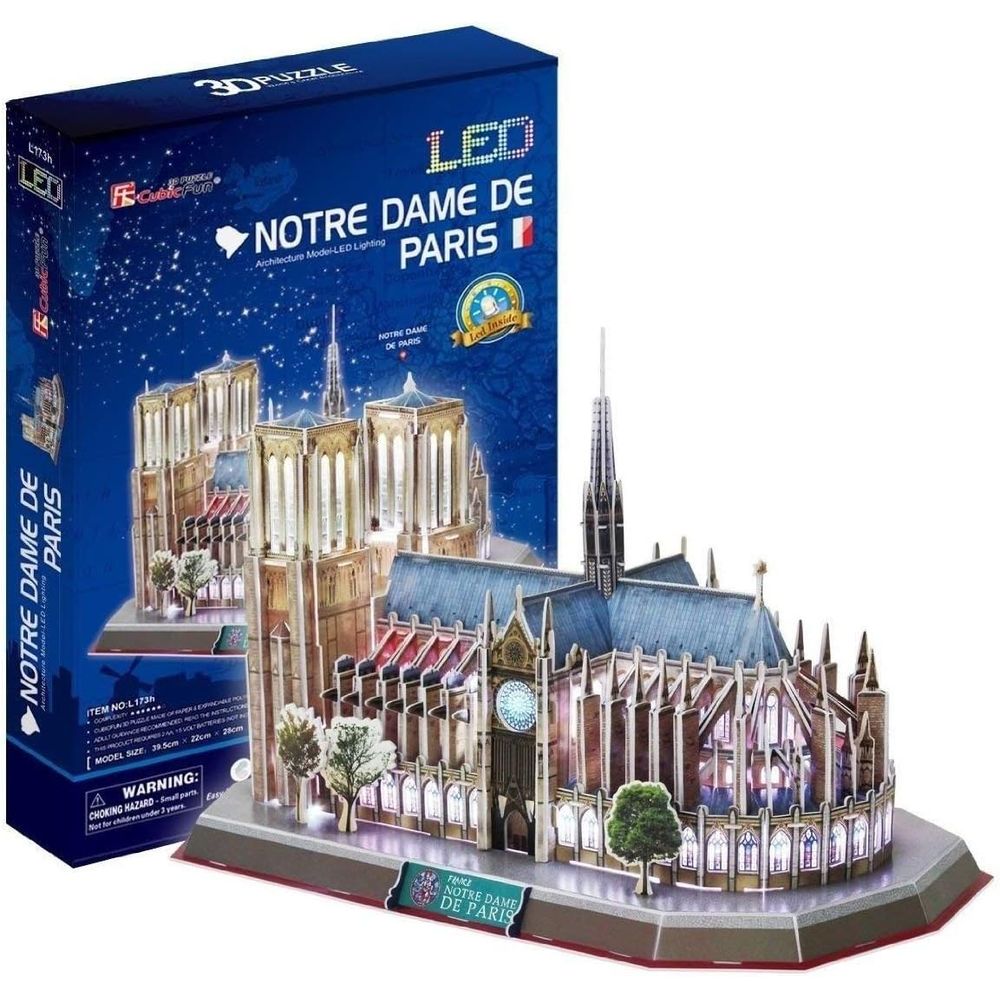 Cubic Fun Rompecabeza 3D con LED Notre Dame Paris 149 Piezas