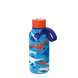 quokka-kids-botella-termo-acero-inoxidable-solid-con-colgador-dinosaur-330-ml