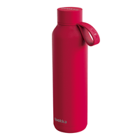 Quokka Botella 630ml Solid Acero Inox Correa Granulada Cherry Red