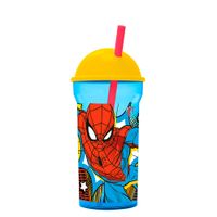 Vaso 460ml Transparente Tapa Alta SpiderMan
