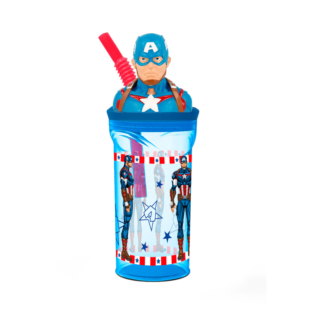 Vaso 360ml Figura 3D Avengers Captain America