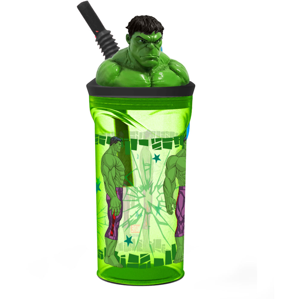 Vaso 360ml Figura 3D Avengers Hulk