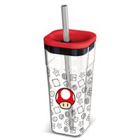Vaso 540ml Acrilico Cube Super Mario