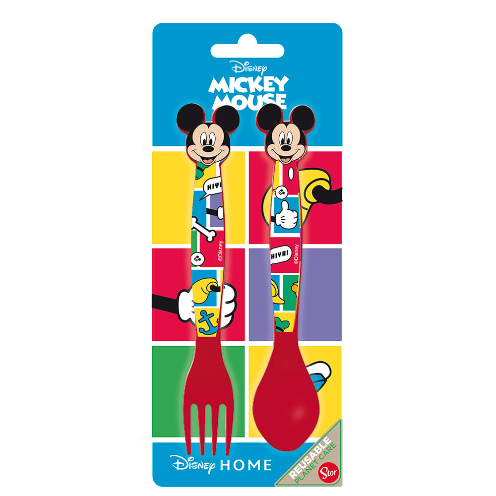 Cubiertos PP Pack X2 Mickey Mouse