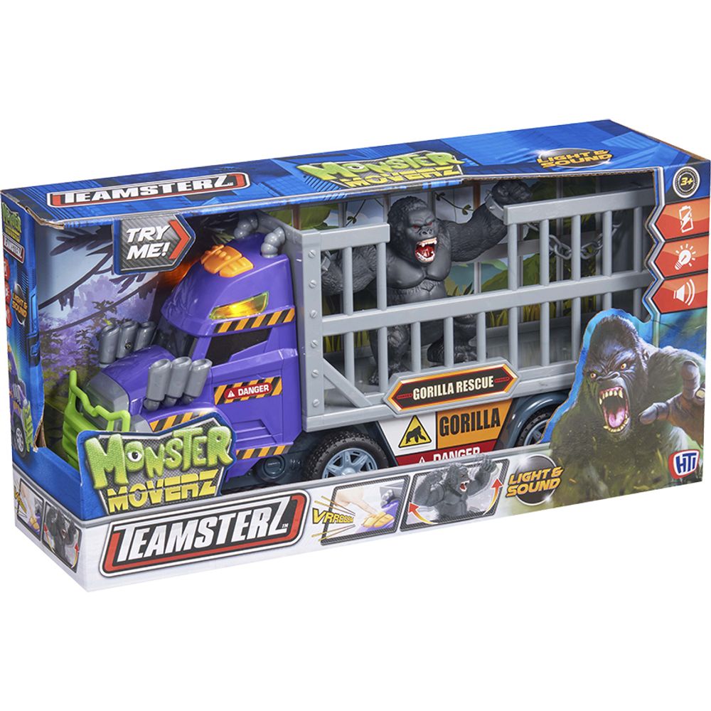 Teamsterz Monster Moverz Camion Rescate Gorila con Luz Y Sonido 40 Cm