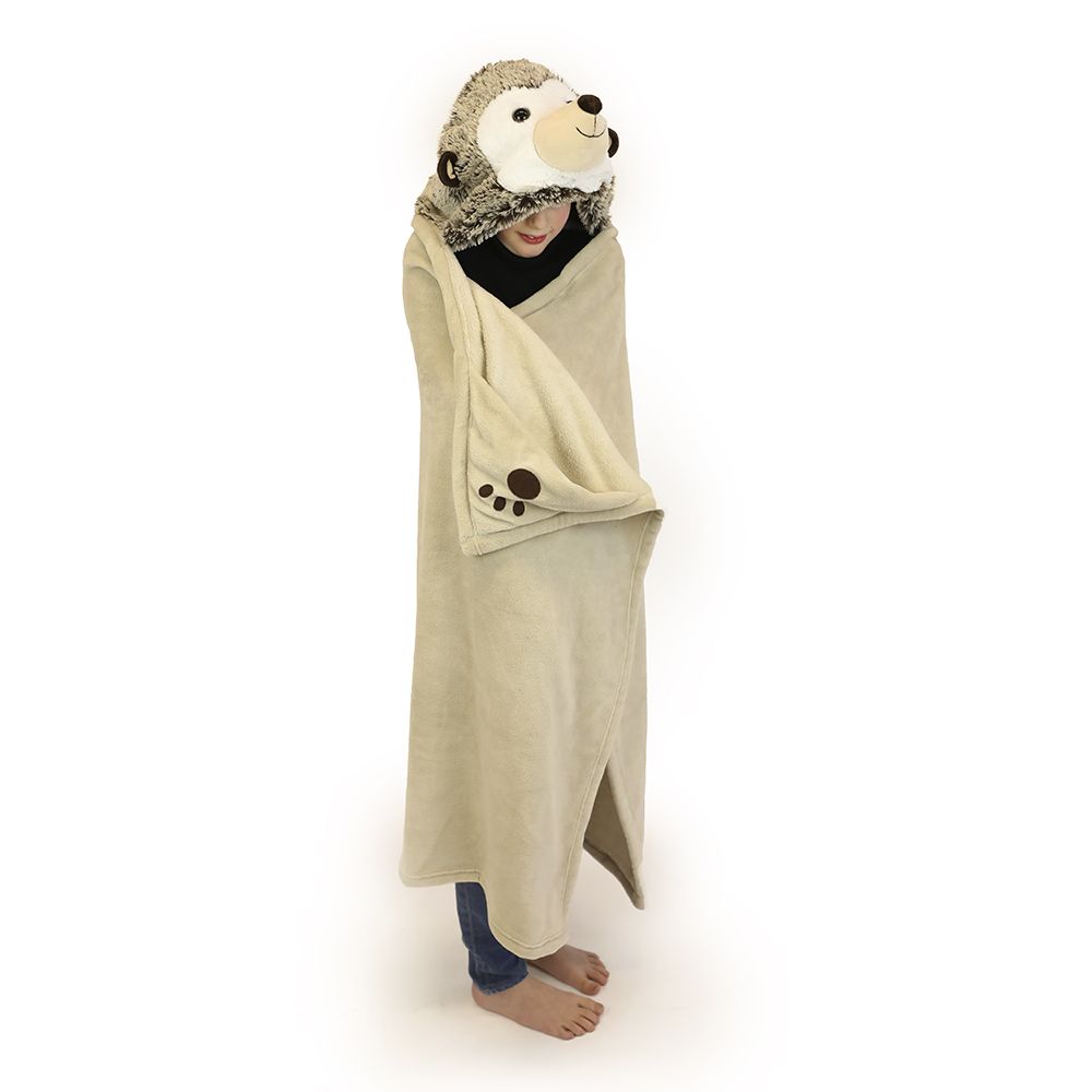 Cozy Noxxiez Peluches 130cm Animal Hooded Manta Erizo