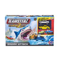 Teamsterz Pista Recta  2 Vehiculo Ataque de Tiburones