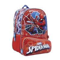 Spiderman Mochila 16 Espalda Tech Rojo