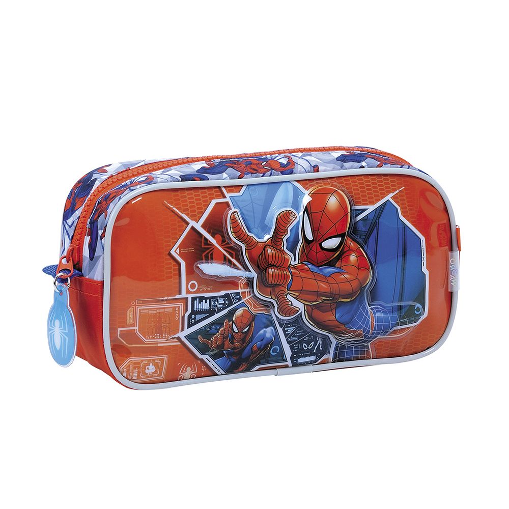 Spiderman Cartuchera Simple Tech Rojo
