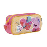 Peppa Pig Cartuchera Simple Corazon Fucsia