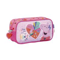 Peppa Pig Cartuchera Simple Corazon Rosa