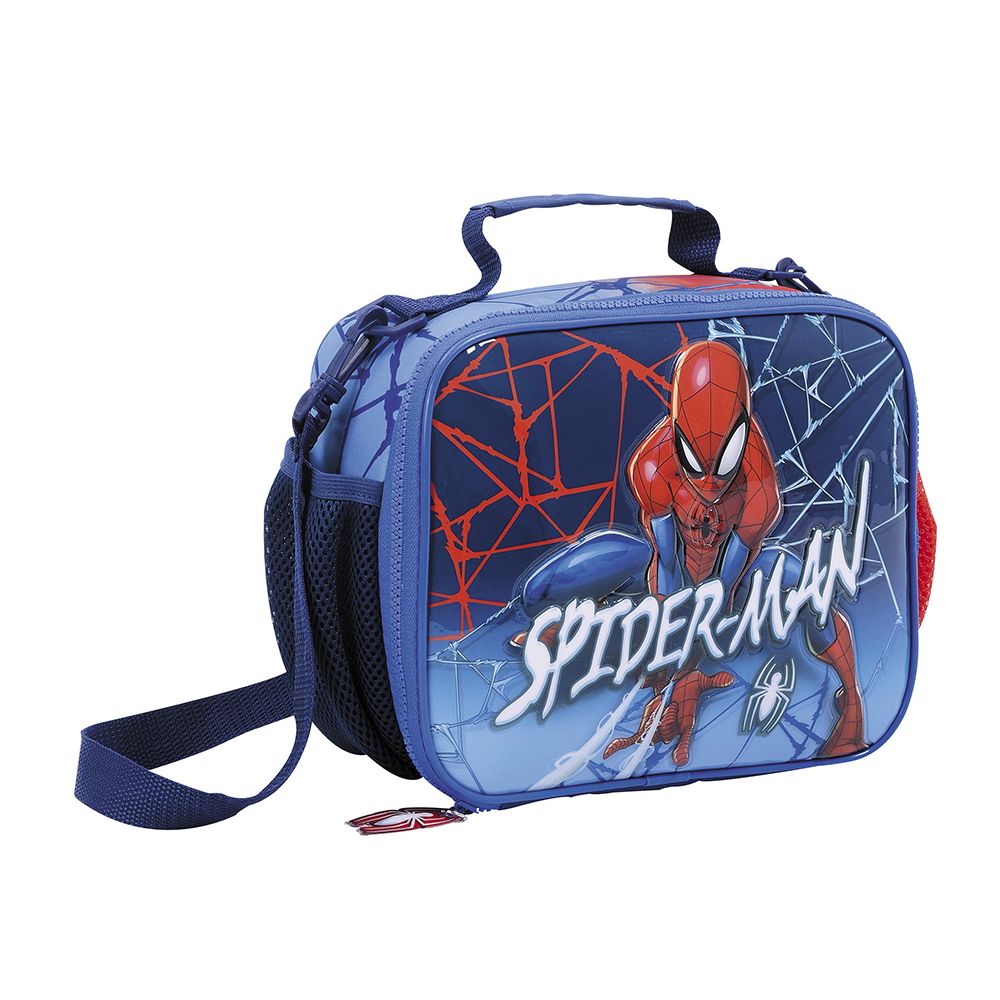 Spiderman Lunchera Web Celeste
