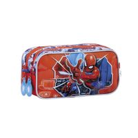 Spiderman Cartuchera Doble Tech Rojo