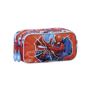 Spiderman Cartuchera Doble Tech Rojo