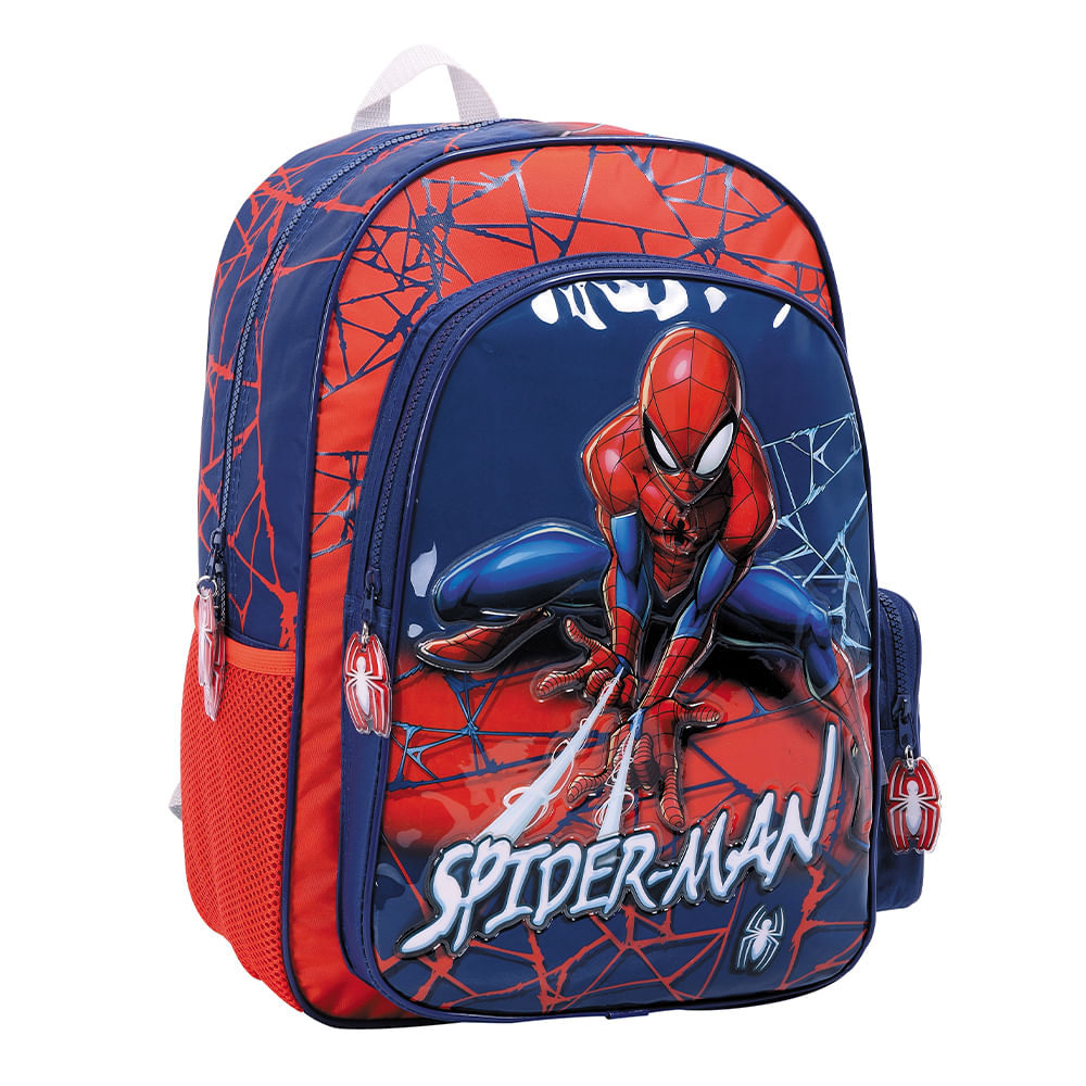 Spiderman Mochila 16 Espalda Web Rojo