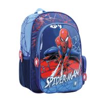 Spiderman Mochila 16 Espalda Web Azul