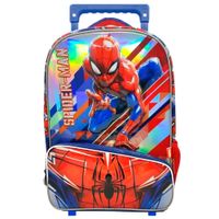 Mochila Spiderman White Line Araña y Hombre Araña con Carro 17