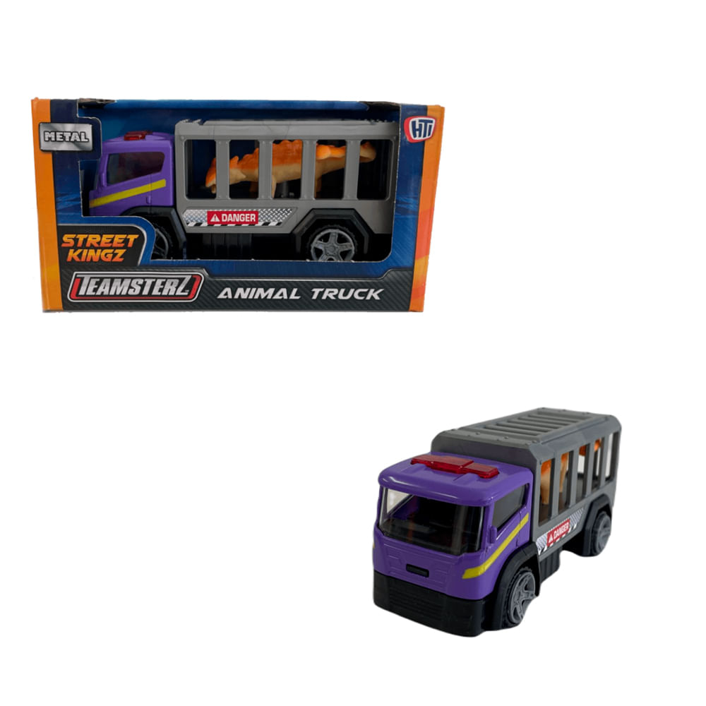 Teamsterz Metal Street Kingz Camion De Animales Violeta