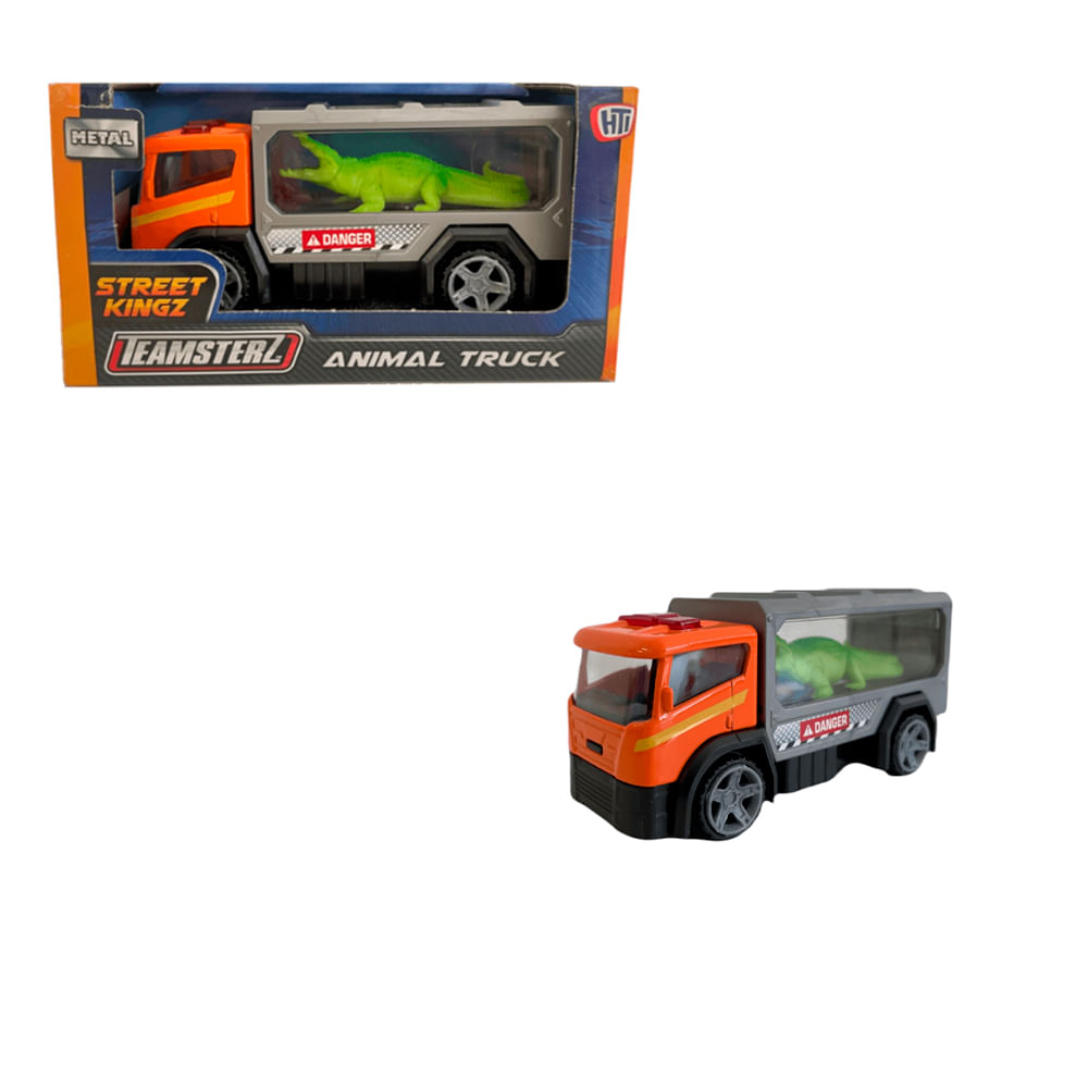 Teamsterz Metal Street Kingz Camion De Animales Naranja