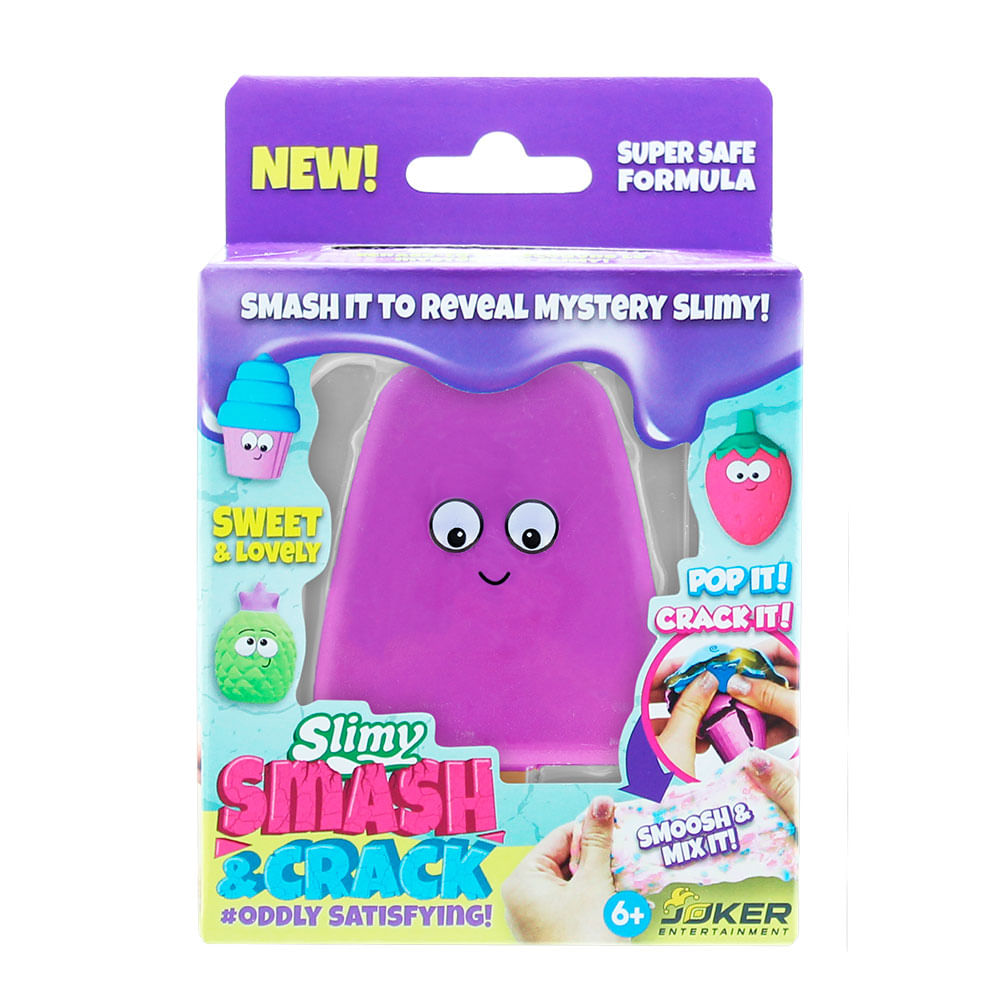 Slimy Slime Smash Crack 52gr Palito Violeta Con Caja Exhibidora - wabro