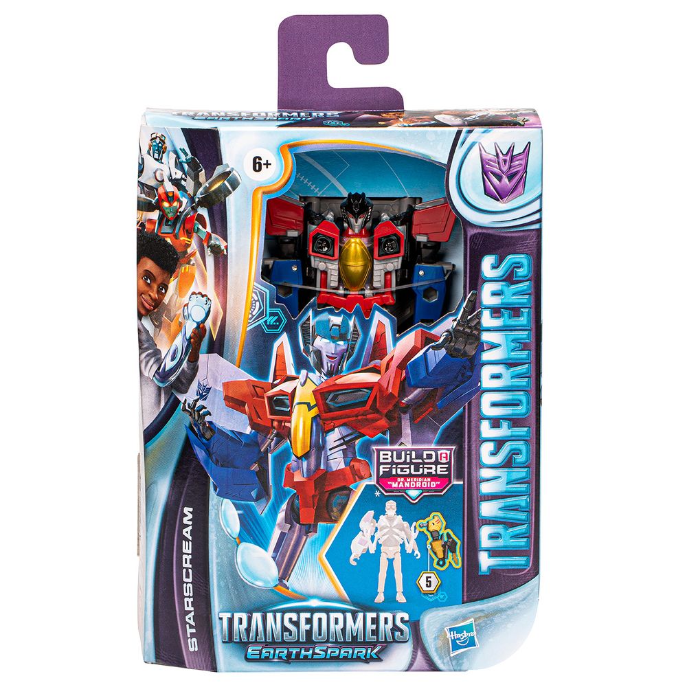 TRANSFORMERS Generations Leader Class Starscream – Figura Action Figure 2-in-1, Si Trasforma In Jet, Con Missile E 2 Blaster