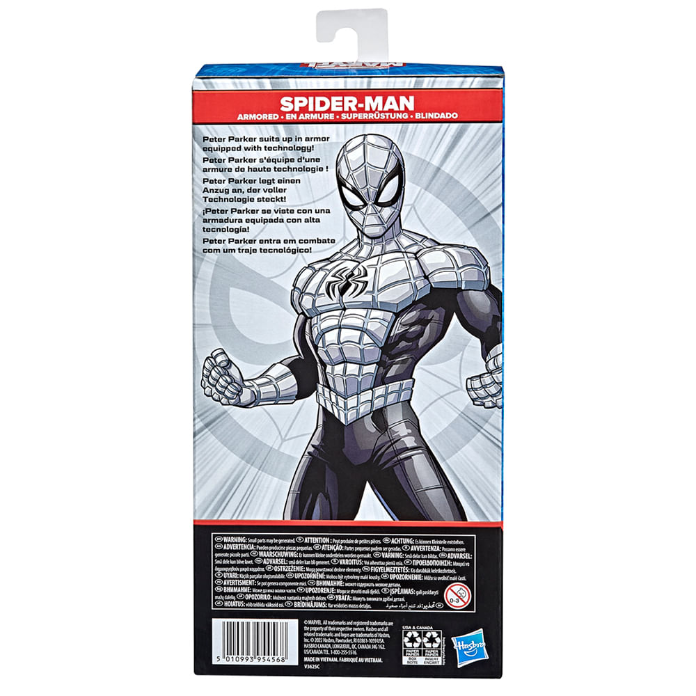 Action Figure Hasbro Marvel Spider-Man Corazzato 25 Cm - Bambole E Figure D'Azione Per Bambini