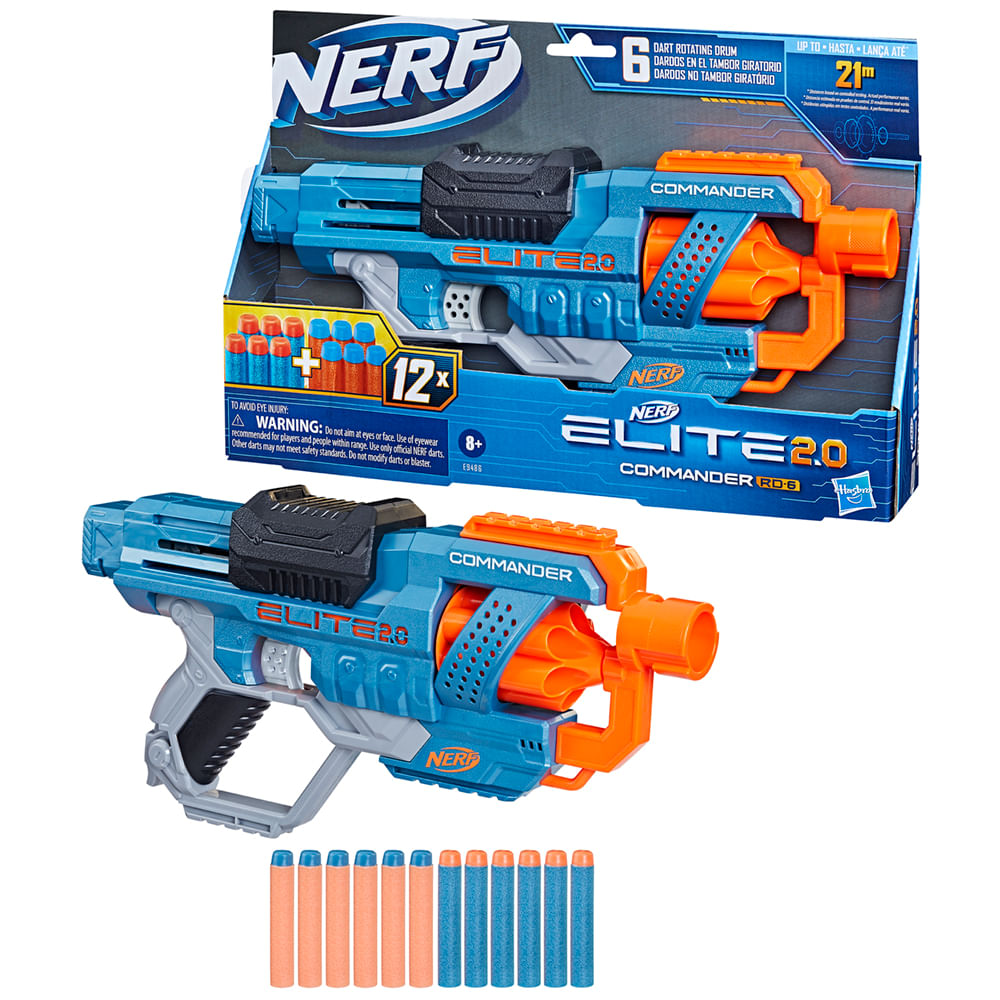 Hasbro Pistola De Dardos Comandante RD6 Nerf - wabro