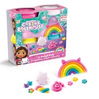 Gabby Dollhouse Playset Plastilina 4 Potes de Arco Iris