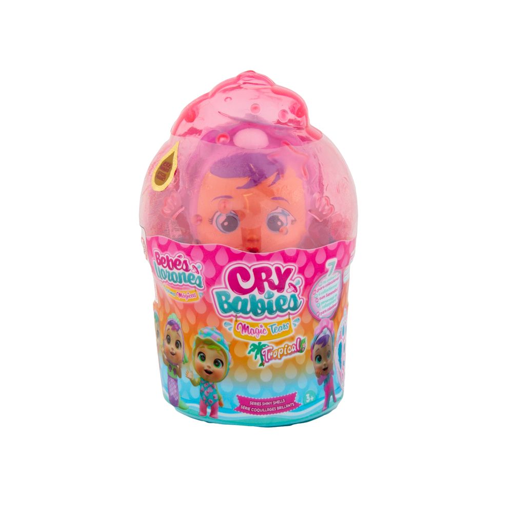 Muñeca Cry Babies Playset 13cm Tropical Shiny Shells - wabro