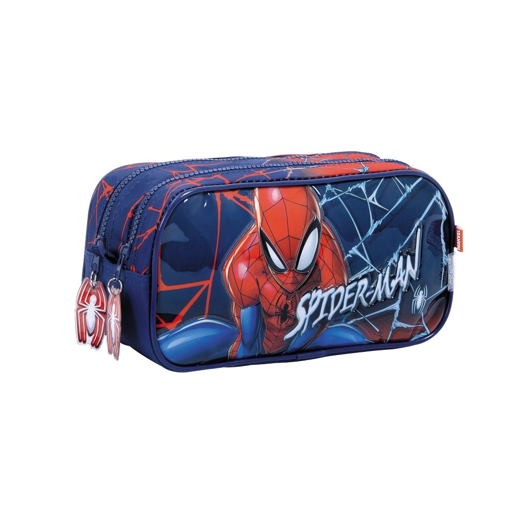 Spiderman Portalapiz Doble Web Azul