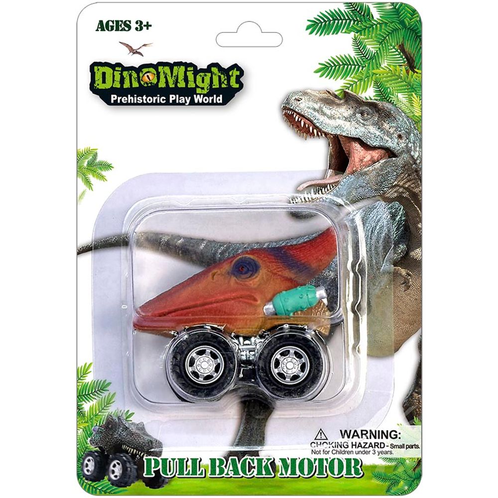 Dinosaurs Vehiculo 17cm Dino Might Pull Back Motor Dinosaursio PTEROSAURIO