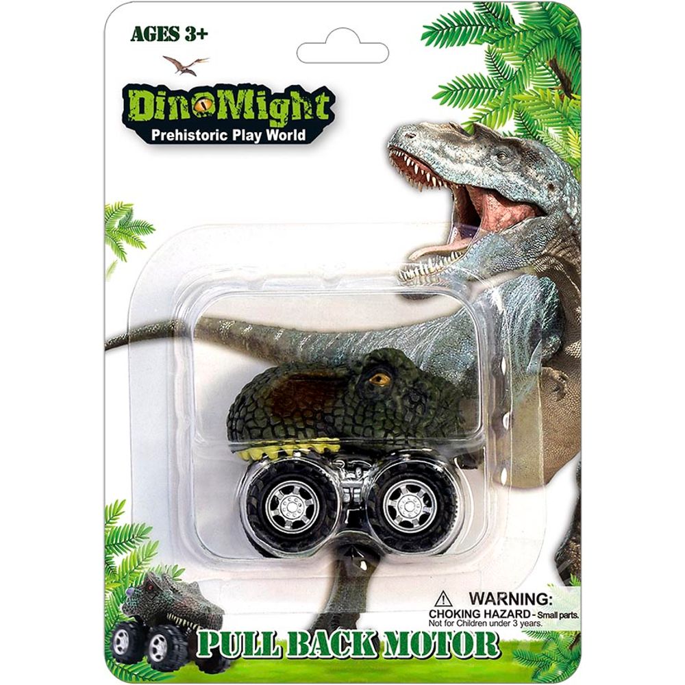 Dinosaurs Vehiculo 17cm Dino Might Pull Back Motor Dinosaursio TIRANOSAURIO