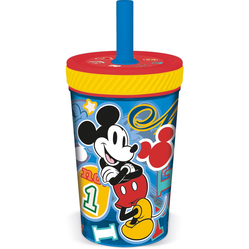 Stor Drop Safe Silicone Straw Pp Tumbler 370 Ml Mickey Mouse Cosas Geniales