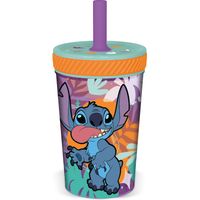 Stor Drop Safe Silicone Straw Pp Tumbler 370 Ml Stitch Aloha