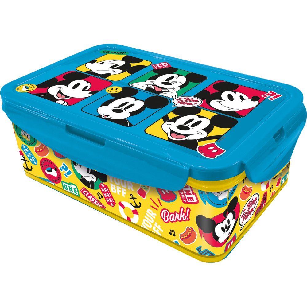 Stor Lunchera Rectangular Con Compartimentos Desmontables Mickey Mouse Fun Tastic