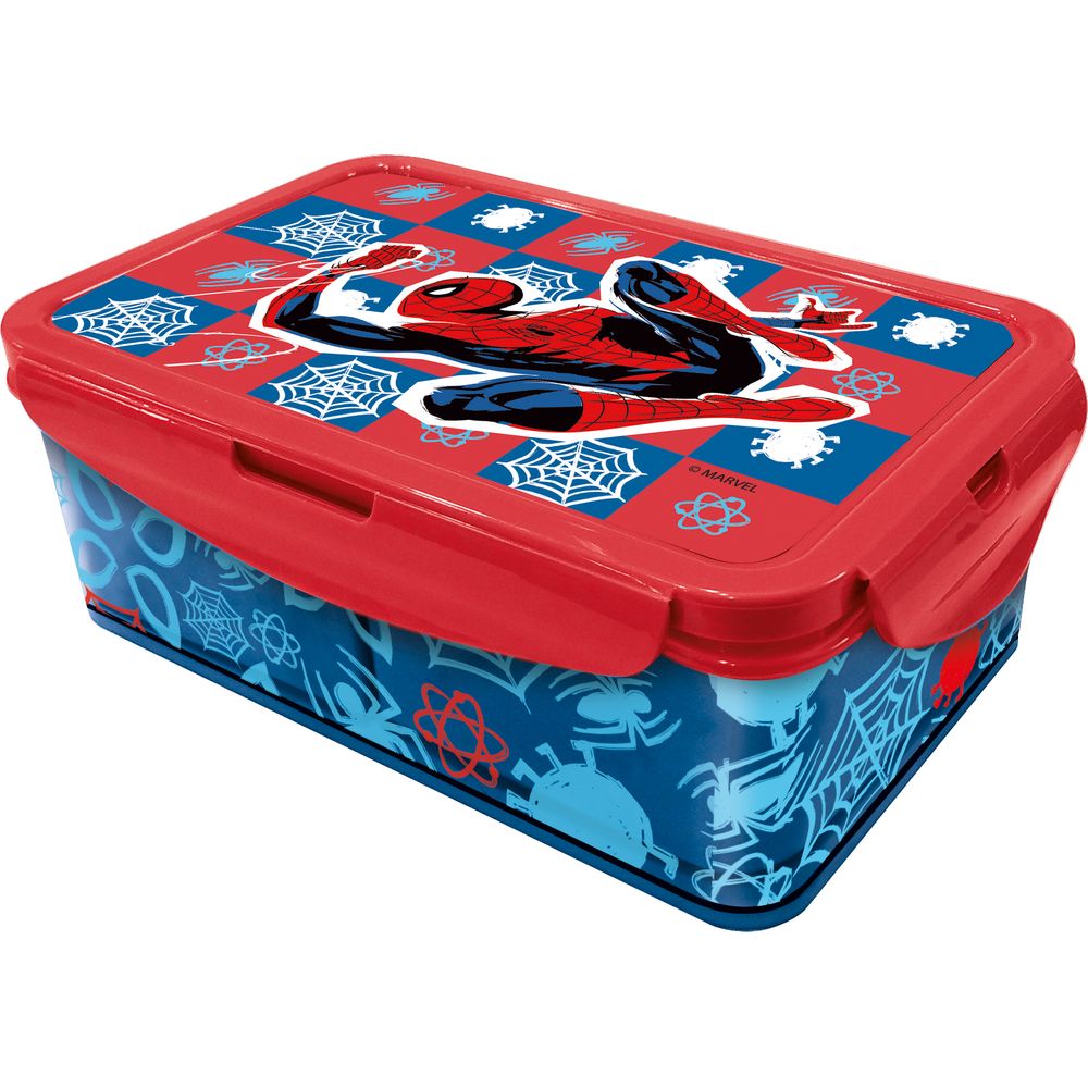 Stor Lunchera Rectangular Con Compartimentos Desmontables Spiderman Arachnid Grid