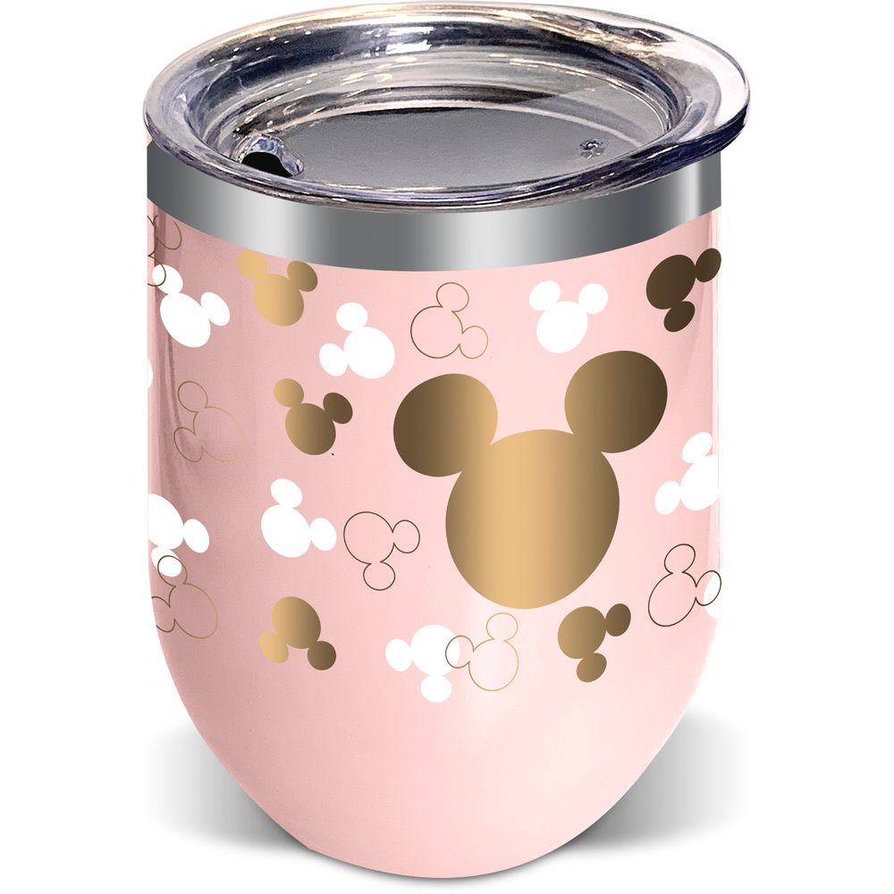 Stor Taza De Acero Inoxidable De Doble Pared Con Tapa Mickey