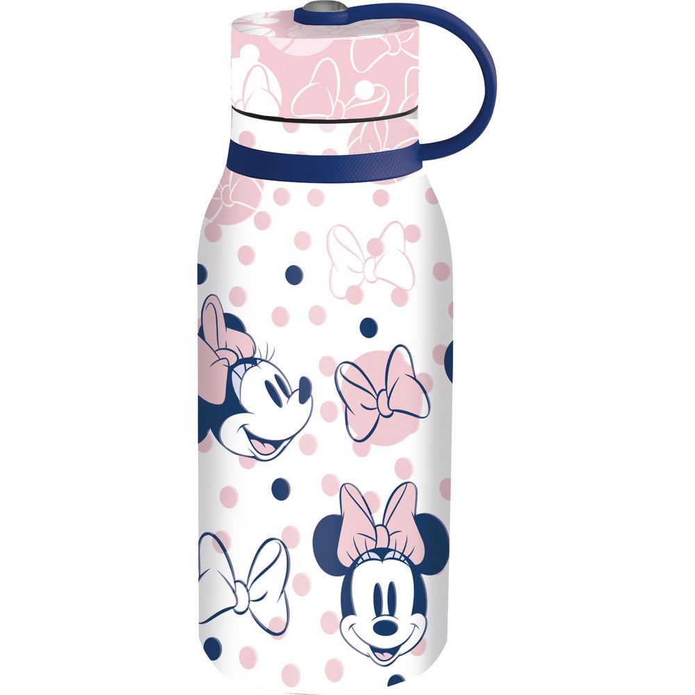 Stor Botella De Acero Inoxidable Aislada 330 Ml Minnie Mouse Awesome Faces