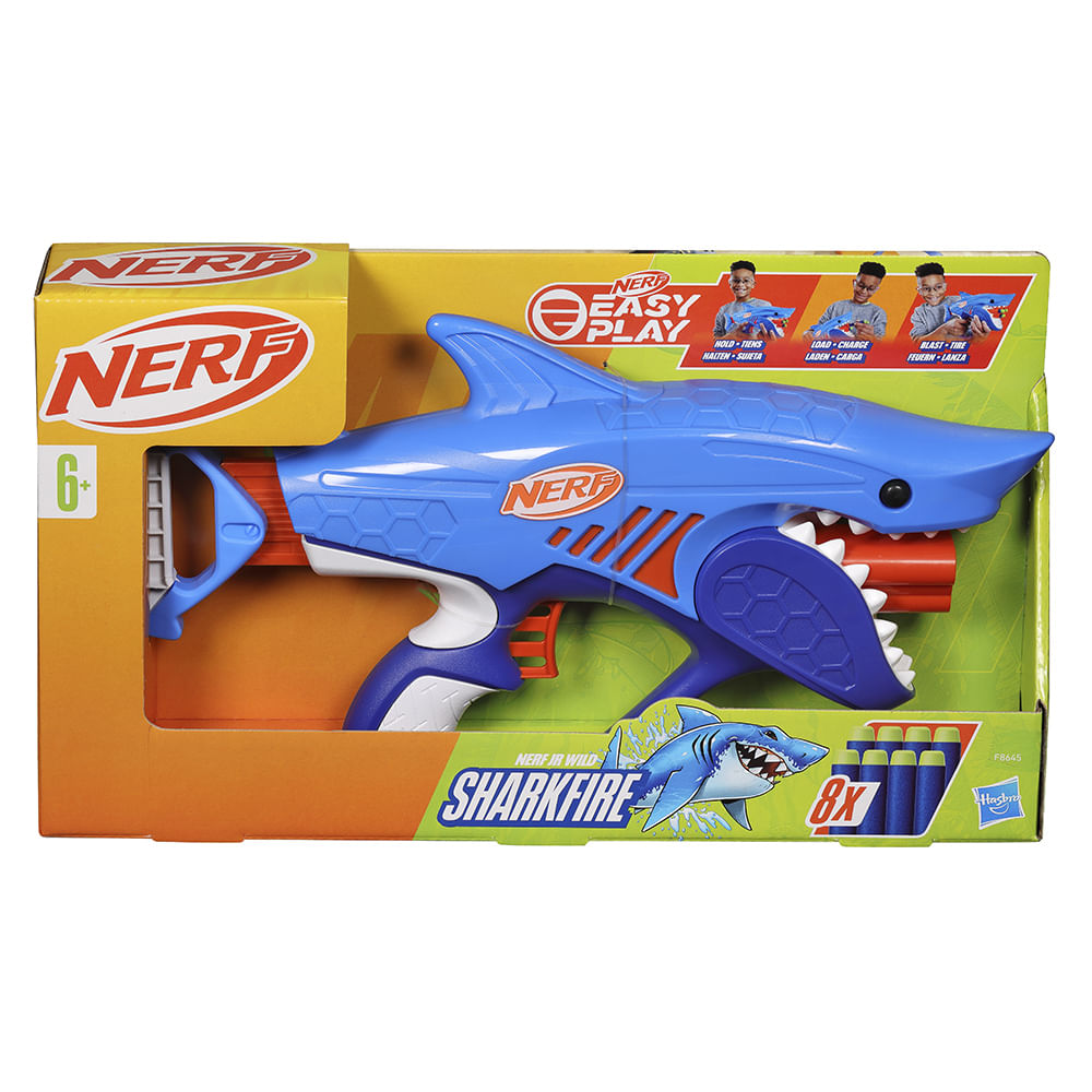 Hasbro Nerf Lanzadora De Dardos Sharkfire