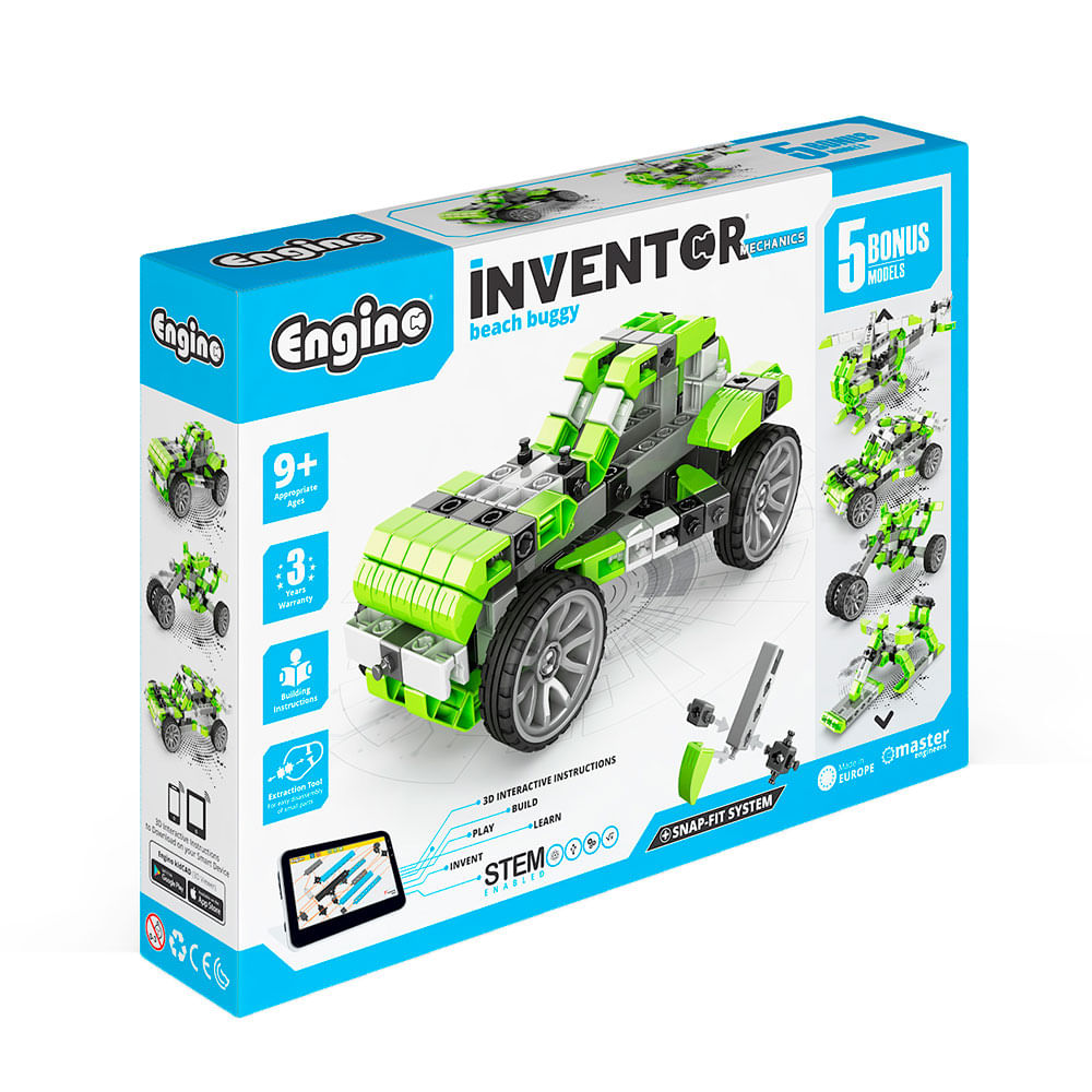 Engino Playset 32cm. Inventor Mechanics Buggy 5 Modelos Para Armar