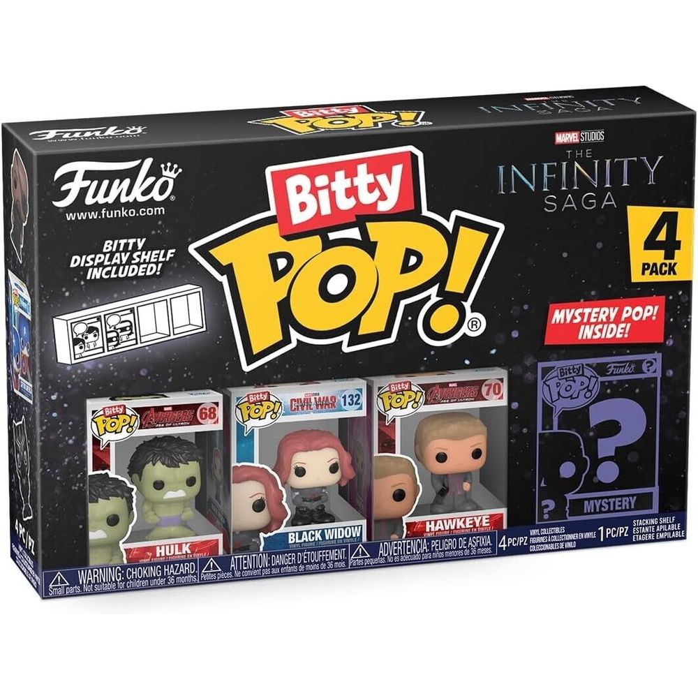 Funko Pop Playset Bitty Pack X4 Marvel The Infinity Saga Hulk