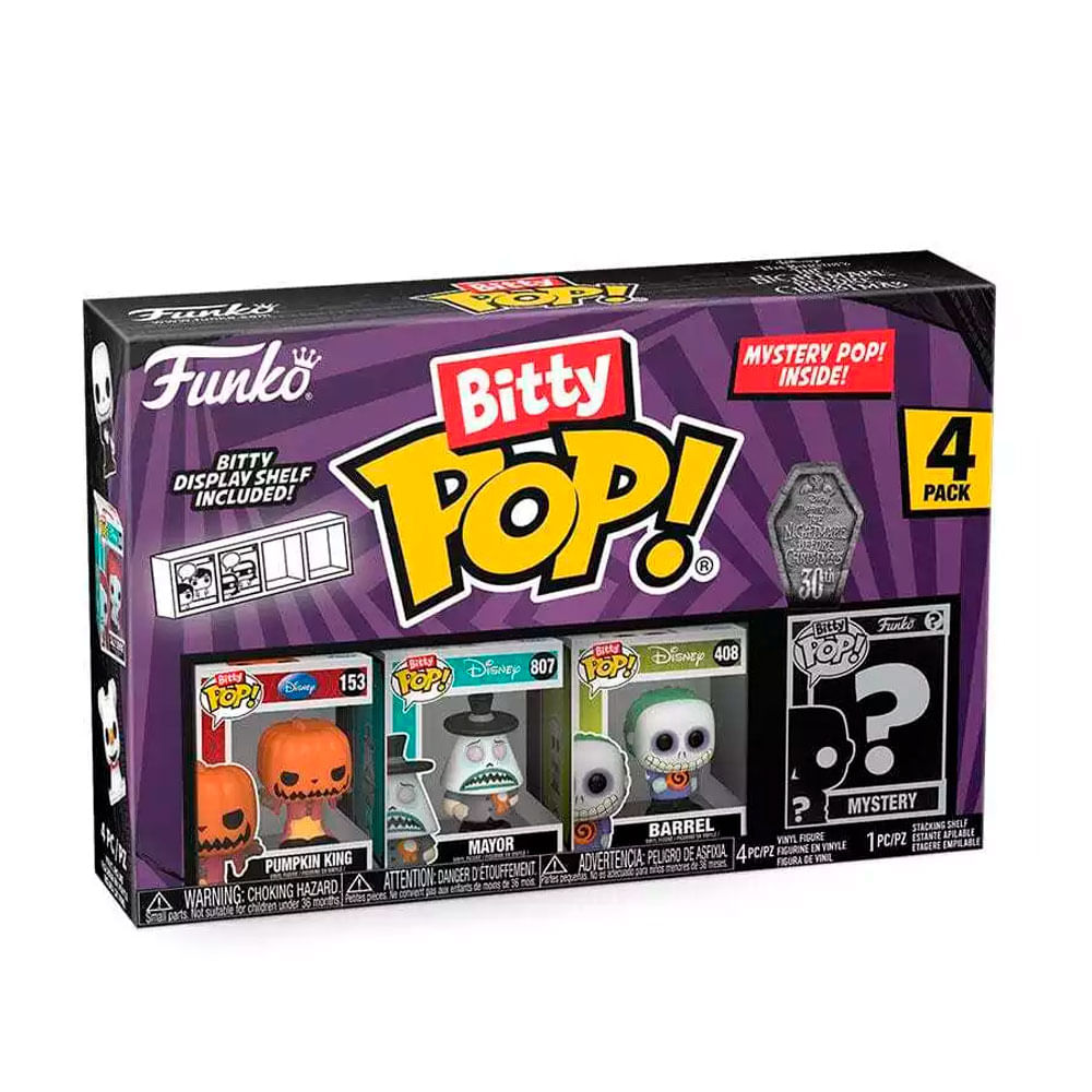 Funko Pop Playset Bitty Pack X4 Disney TNBC Pumpkin Jack