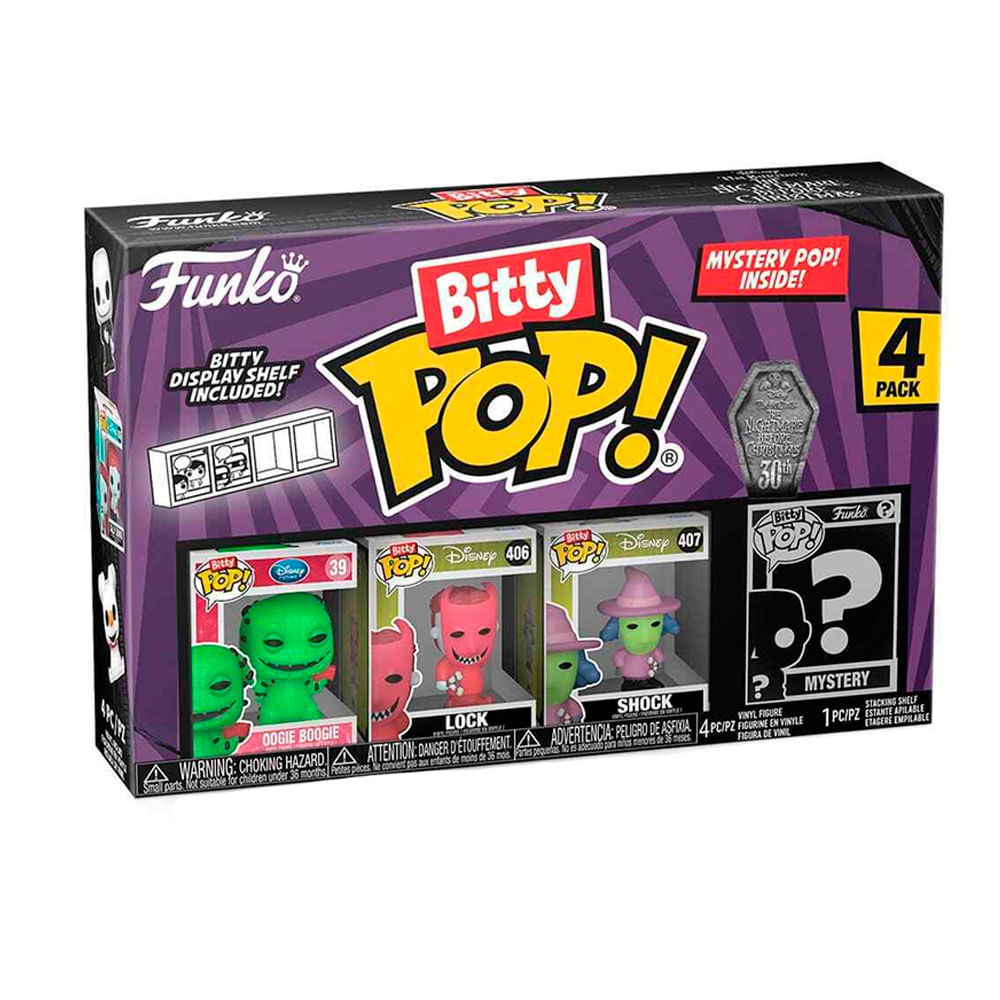 Funko Pop Playset Bitty Pack X4 Disney TNBC Oogie Boogie