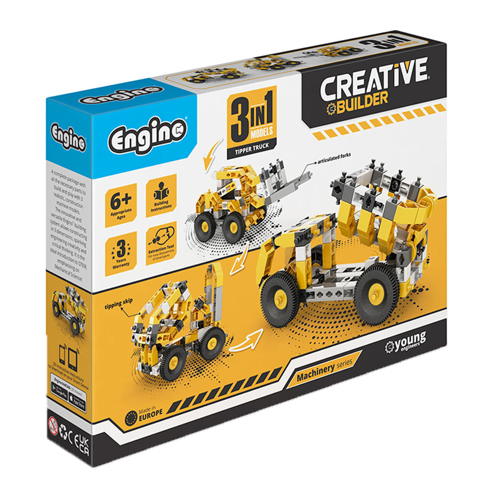 Engino Playset 32cm Creative Builder Volquete 3 En 1 Para Armar