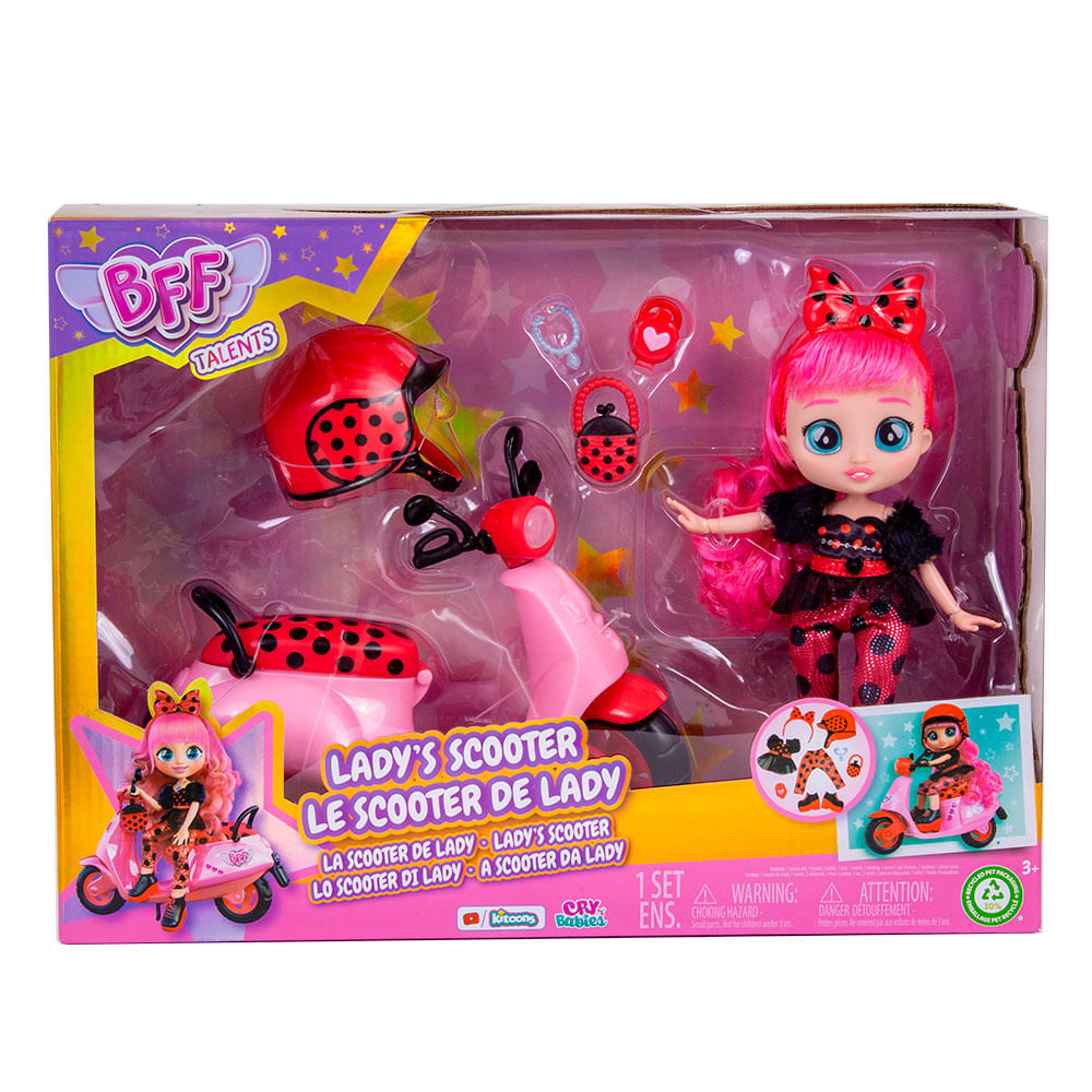 Cry Babies Playset 37cm BFF Series 3 Lady's Scooter